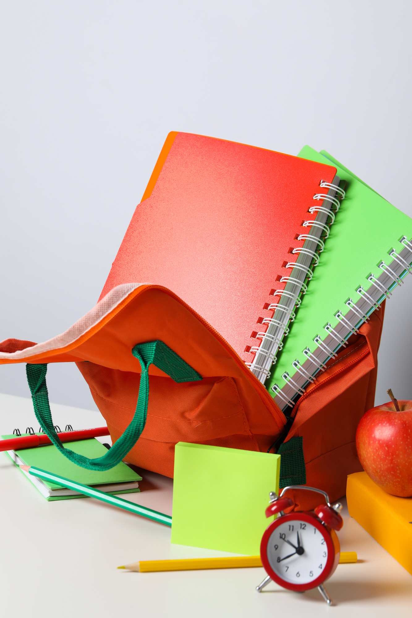 Concept of school education with school accessories